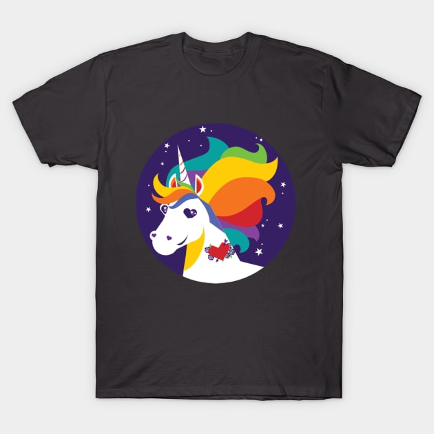 Queerheart the Unicorn T-Shirt by Near and Queer to My Heart